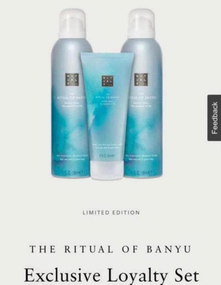 Rituals Banyu 2 x foam en 1 x body cream 🩵🎁 Nieuw!, Ophalen of Verzenden, Nieuw, Bad & Douche