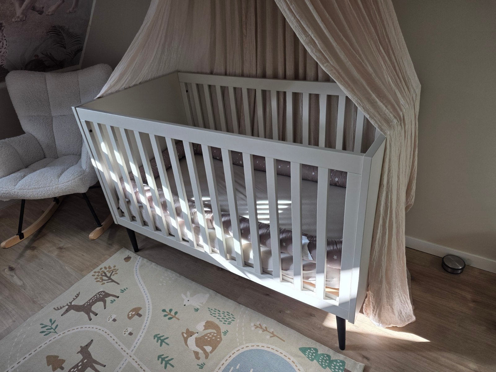 Babykamer | Europe Baby Sterre Oatmeal | Incl. extra's, Ophalen, Zo goed als nieuw, Ledikant