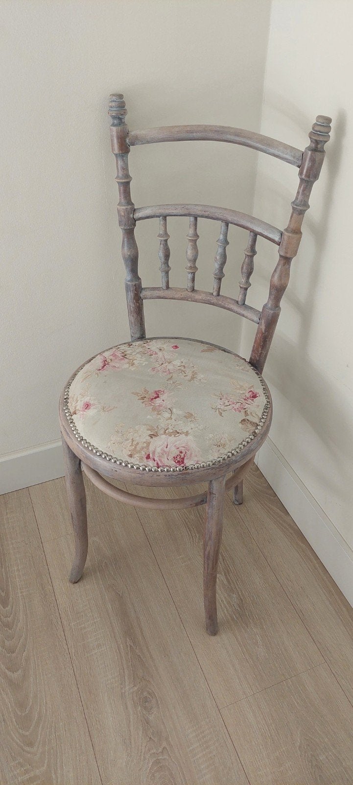 Vintage stoel met bloemenprint, Ophalen