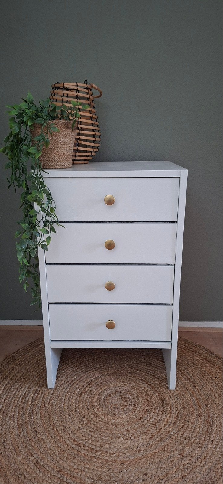 Schattig ladekastje gerestyled wit in prima staat!, Ophalen, Gebruikt, 50 tot 100 cm, Minder dan 100 cm