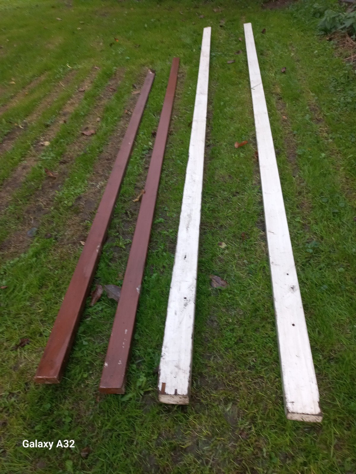 2 balken 8x4 en 2 balken 10x5 cm, Ophalen, Gebruikt, 250 cm of meer, Balken