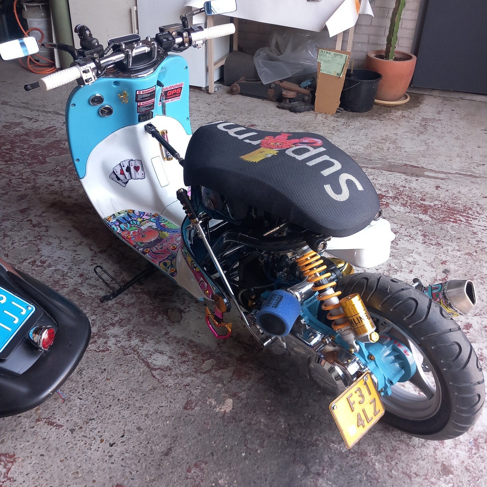 Unieke zelfbouw retro scooter 80cc - Custom project, Fietsen en Brommers, Brommers | Overige merken, Gebruikt, Ophalen of Verzenden