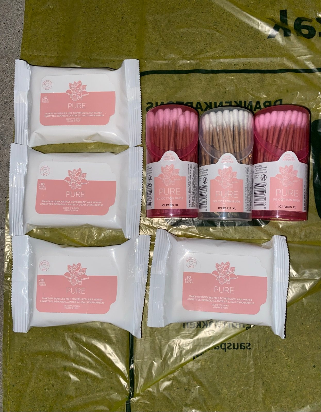 Nieuwe Pure make-up doekjes en wattenstaafjes, Ophalen of Verzenden, Nieuw, Gehele gezicht, Reiniging