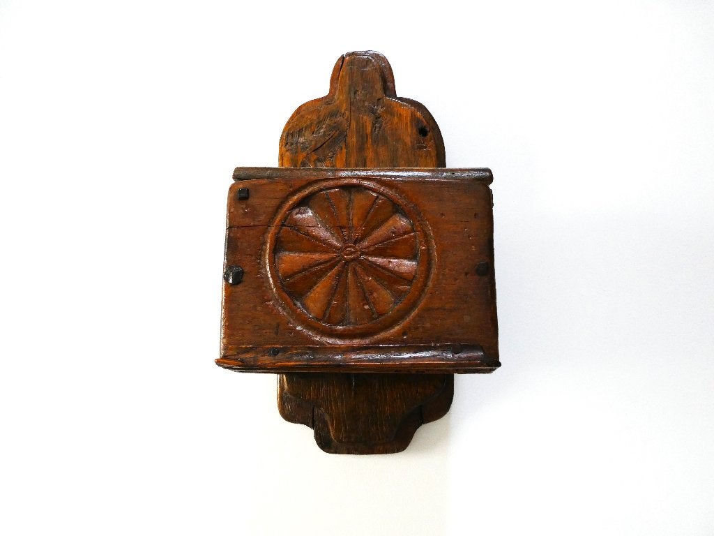 18e Eeuwse Antieke houten zoutbak zoutpot / zoutkist / kist, Ophalen of Verzenden