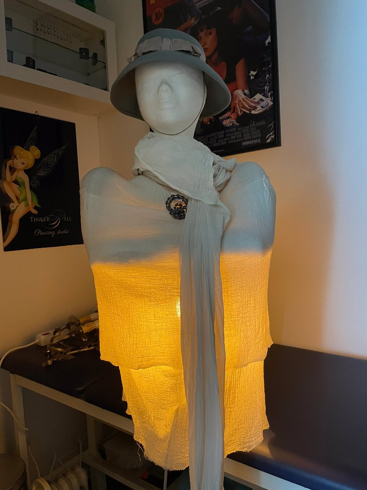 Buste van etalagepop met verlichting., Ophalen of Verzenden