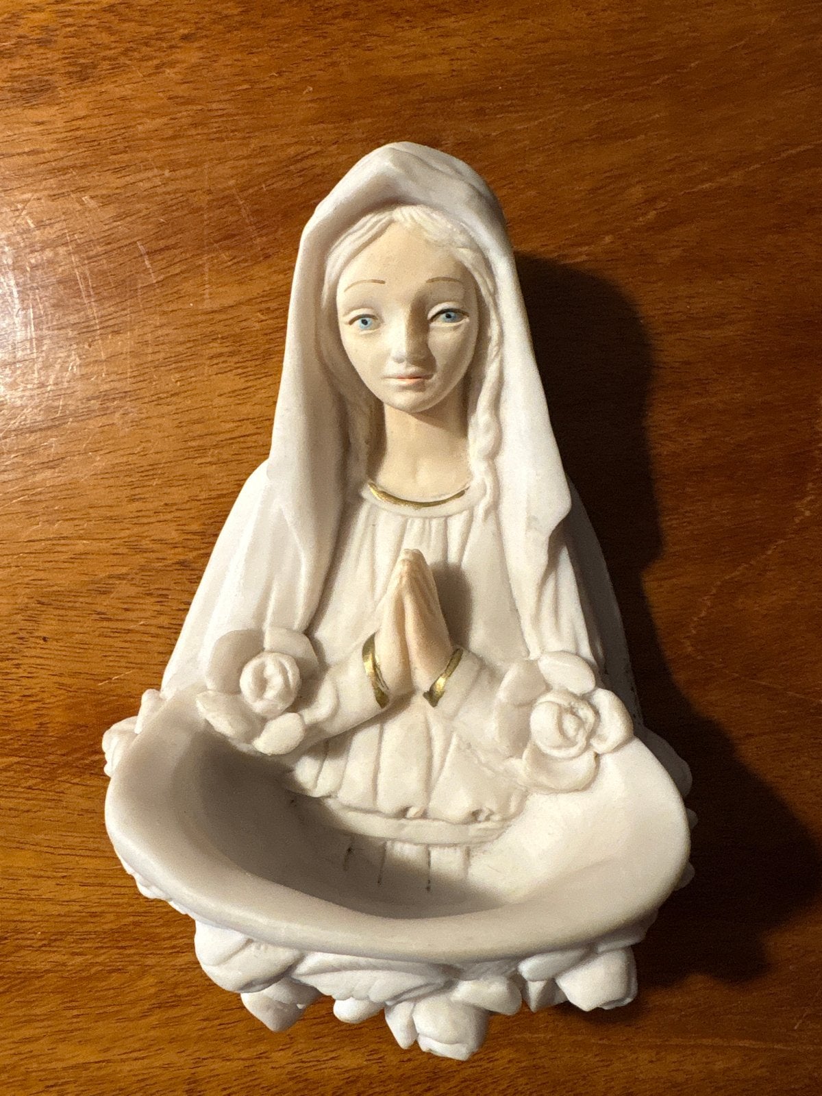 Vintage Maria Beeldje - Heilig Water Fontein, Antiek en Kunst, Ophalen of Verzenden