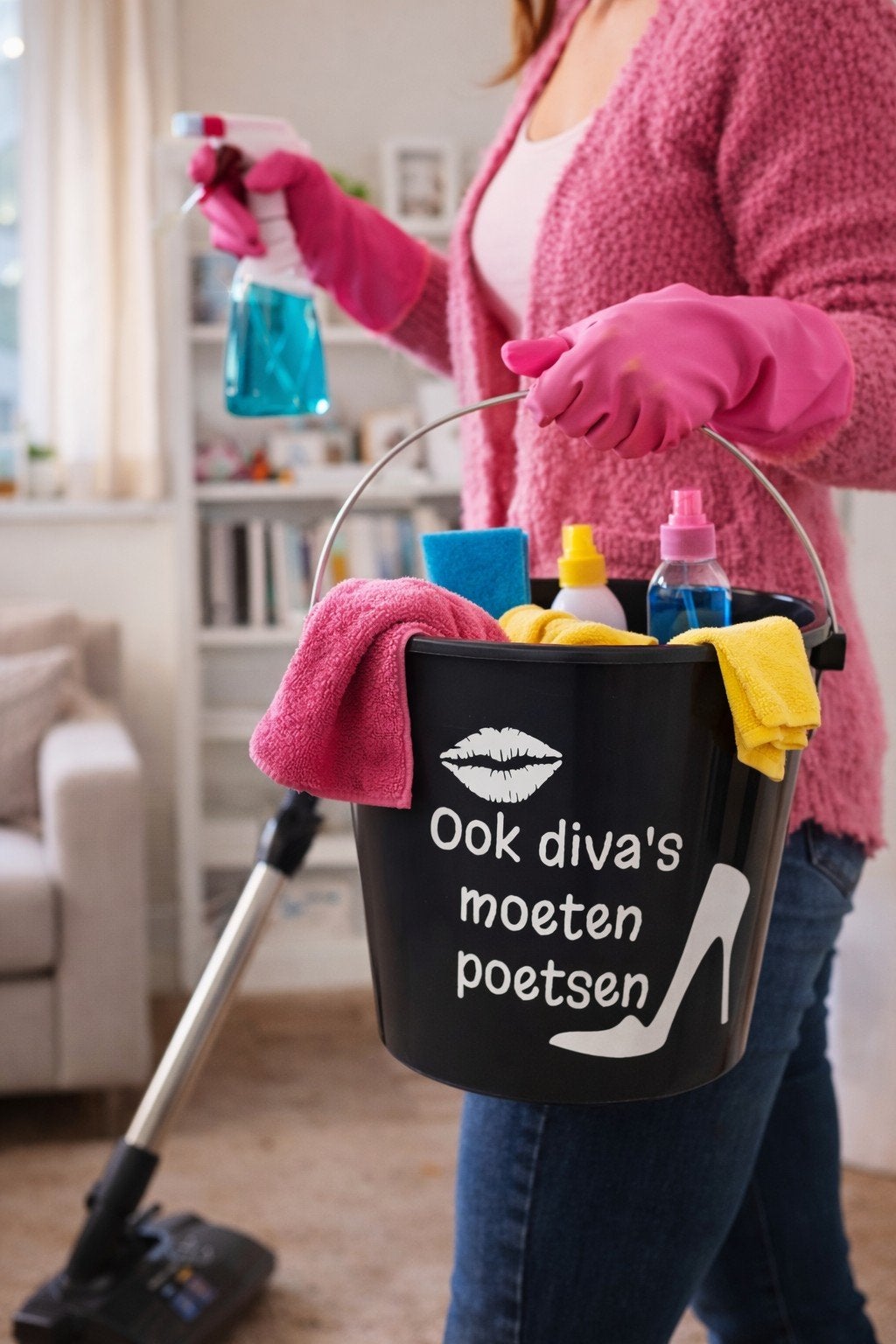 Emmer met grappige teksten - Diverse designs, Ophalen of Verzenden, Nieuw, Kunststof, Met handgreep