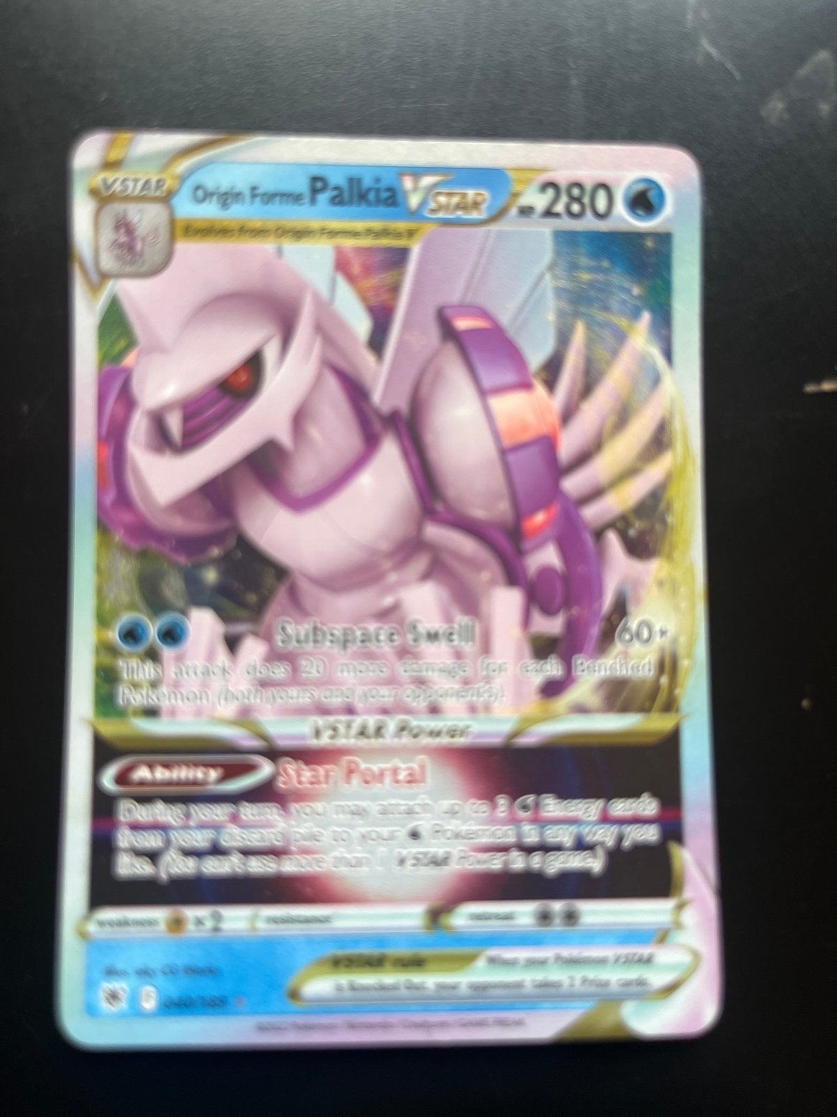 Origin Forme Palkia VSTAR Pokémon kaart (Foil), Ophalen of Verzenden, Zo goed als nieuw, Losse kaart, Foil