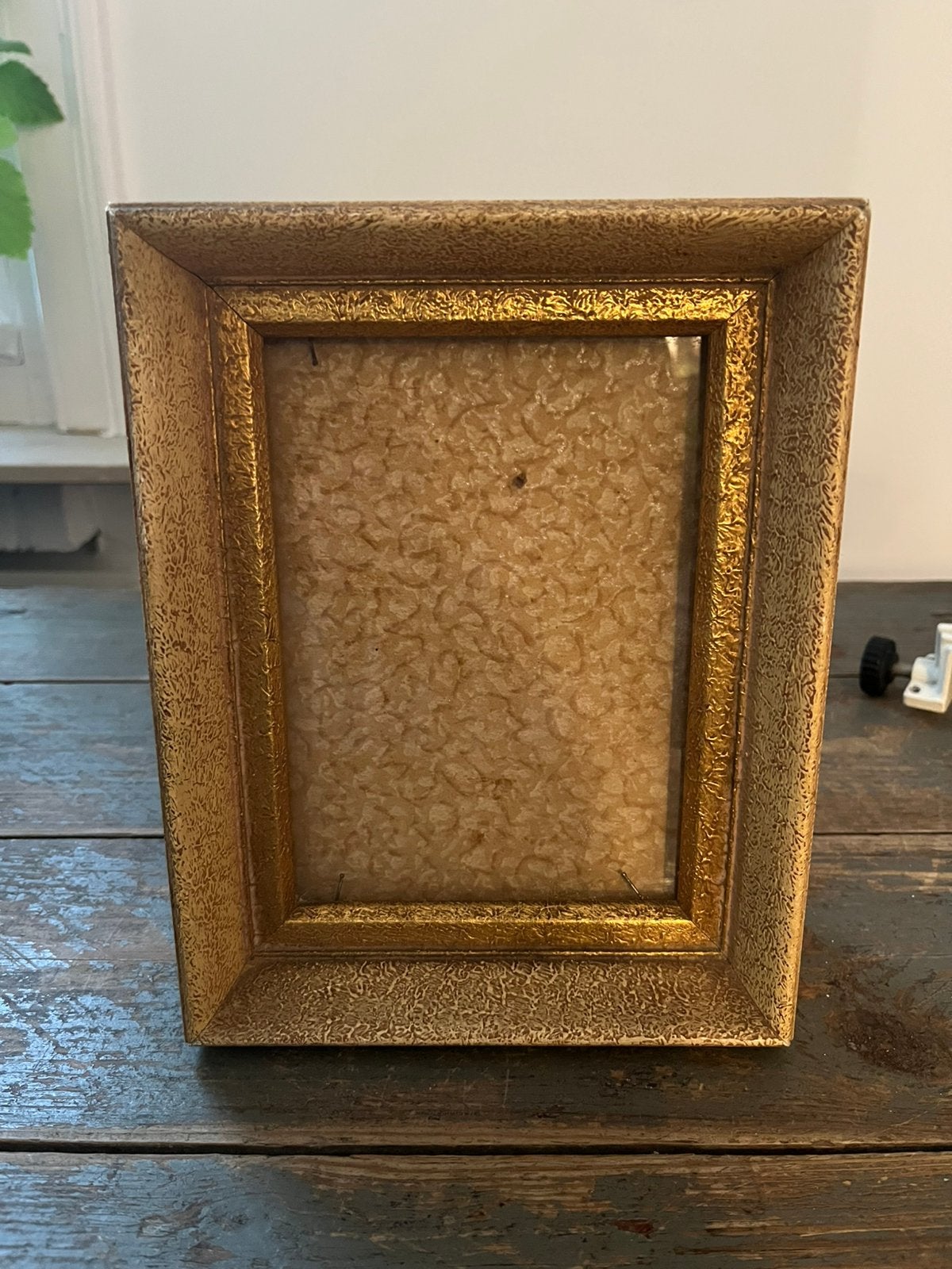 VINTAGE RETRO LIJST KADER GOUDKLEUR FOTOLIJST, Ophalen of Verzenden, Fotolijst, Hangend, Glas