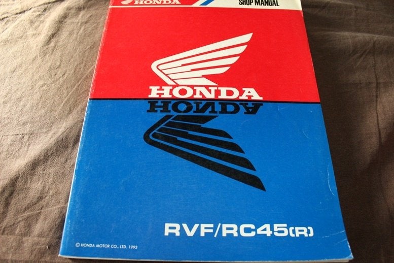 Honda RVF/RC45 1994 motorcycle shop manual RVF  RC45, Ophalen of Verzenden, Honda