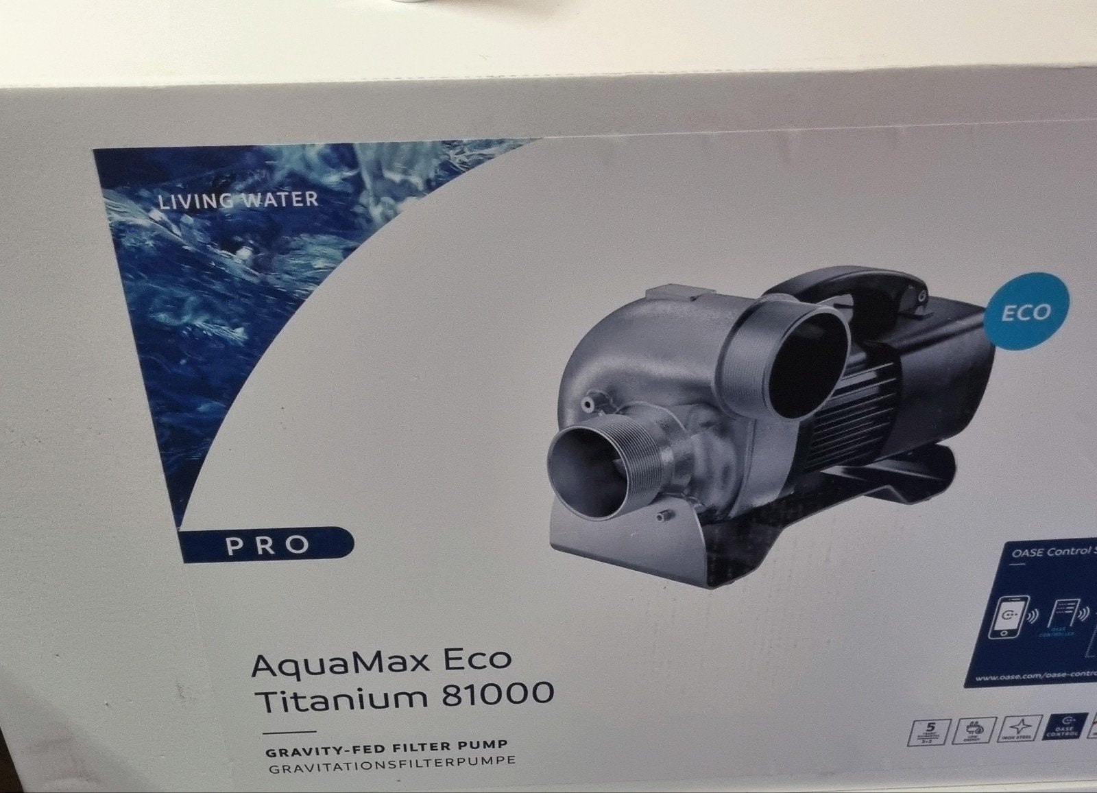 Oase AquaMax Eco Titanium 81000 Vijverpomp pomp vijver, Ophalen of Verzenden, Nieuw, Vijverpomp