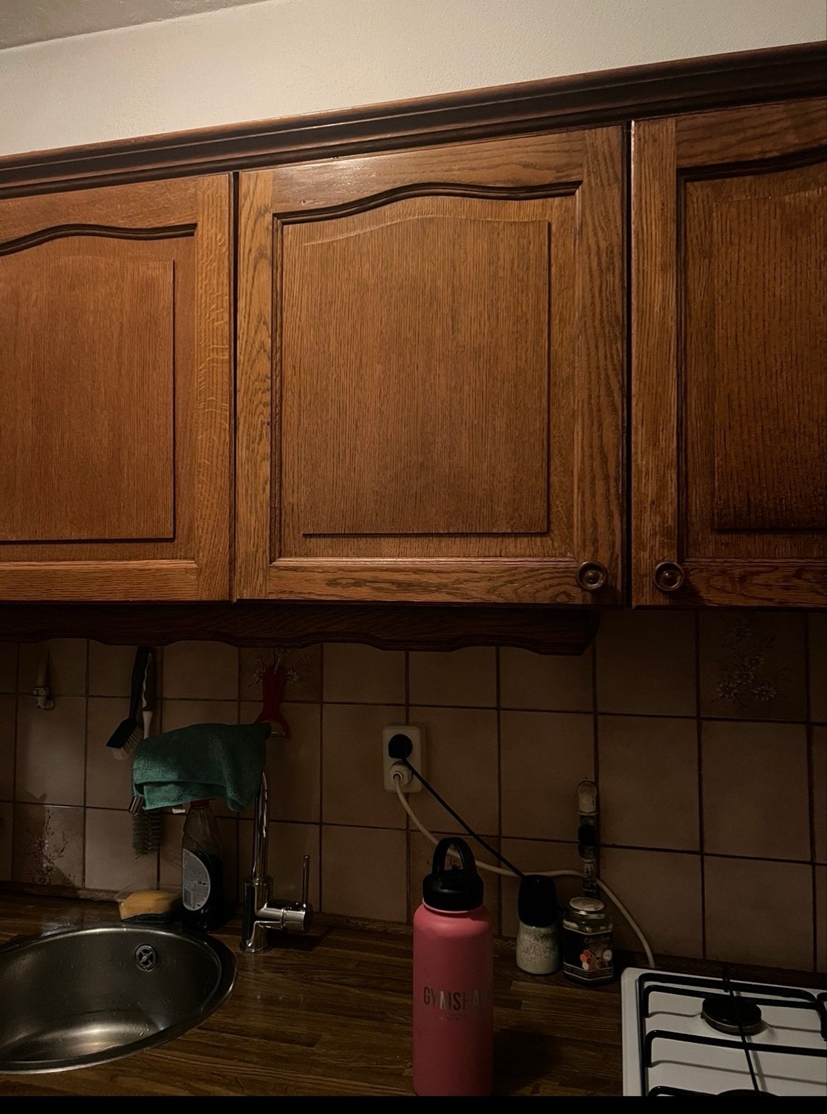 Massieve houten keuken, Huis en Inrichting, Keuken | Keukenelementen, Gebruikt, Bruin, 100 tot 150 cm, 50 tot 75 cm