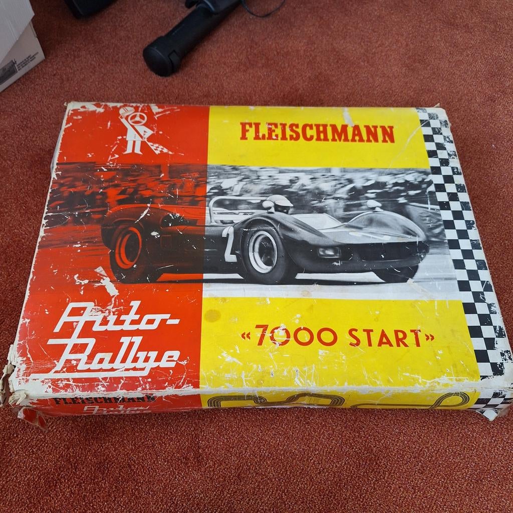 Fleischmann Auto-Rallye 7000 Start Racebaan Jaren '60, Fleischmann, Ophalen of Verzenden, Elektrisch, Racebaan
