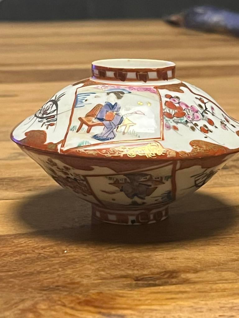Antieke Japanse porseleinen 'eierschaal' kom, Meiji-periode, Ophalen of Verzenden