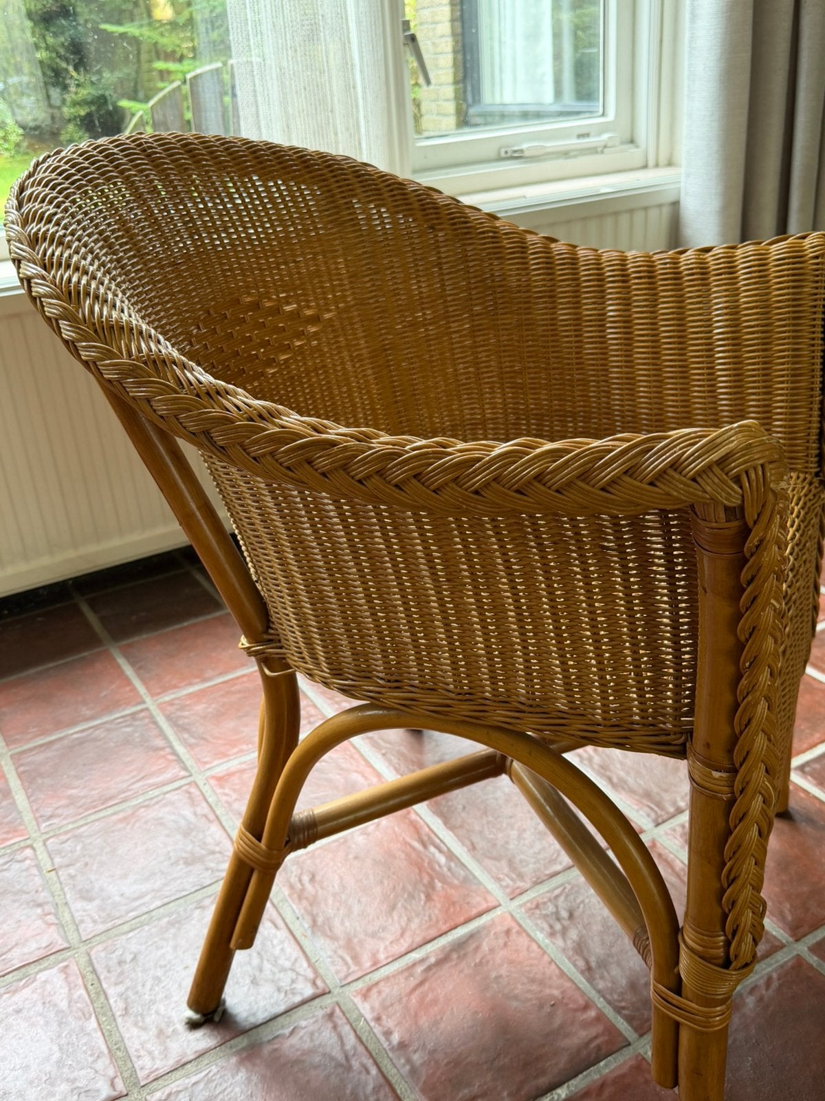Rotan stoeltje, Huis en Inrichting, Ophalen, Gebruikt, Riet of Rotan, Eén