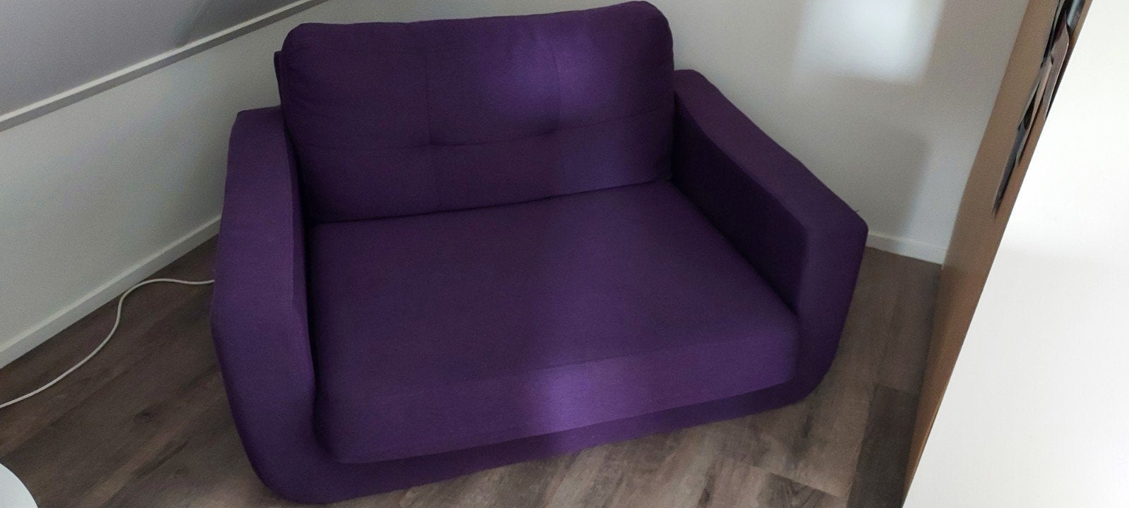 Loveseat paars, Huis en Inrichting, Fauteuils, Ophalen, Zo goed als nieuw, 75 tot 100 cm