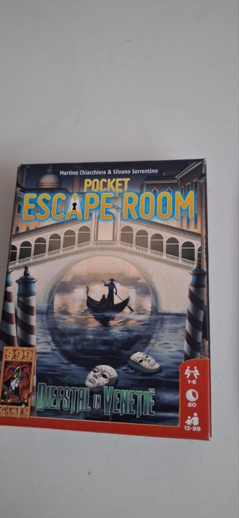 Pocket Escape Room: Diefstal in Venetië (Compleet), Hobby en Vrije tijd, Gezelschapsspellen | Bordspellen, Ophalen of Verzenden