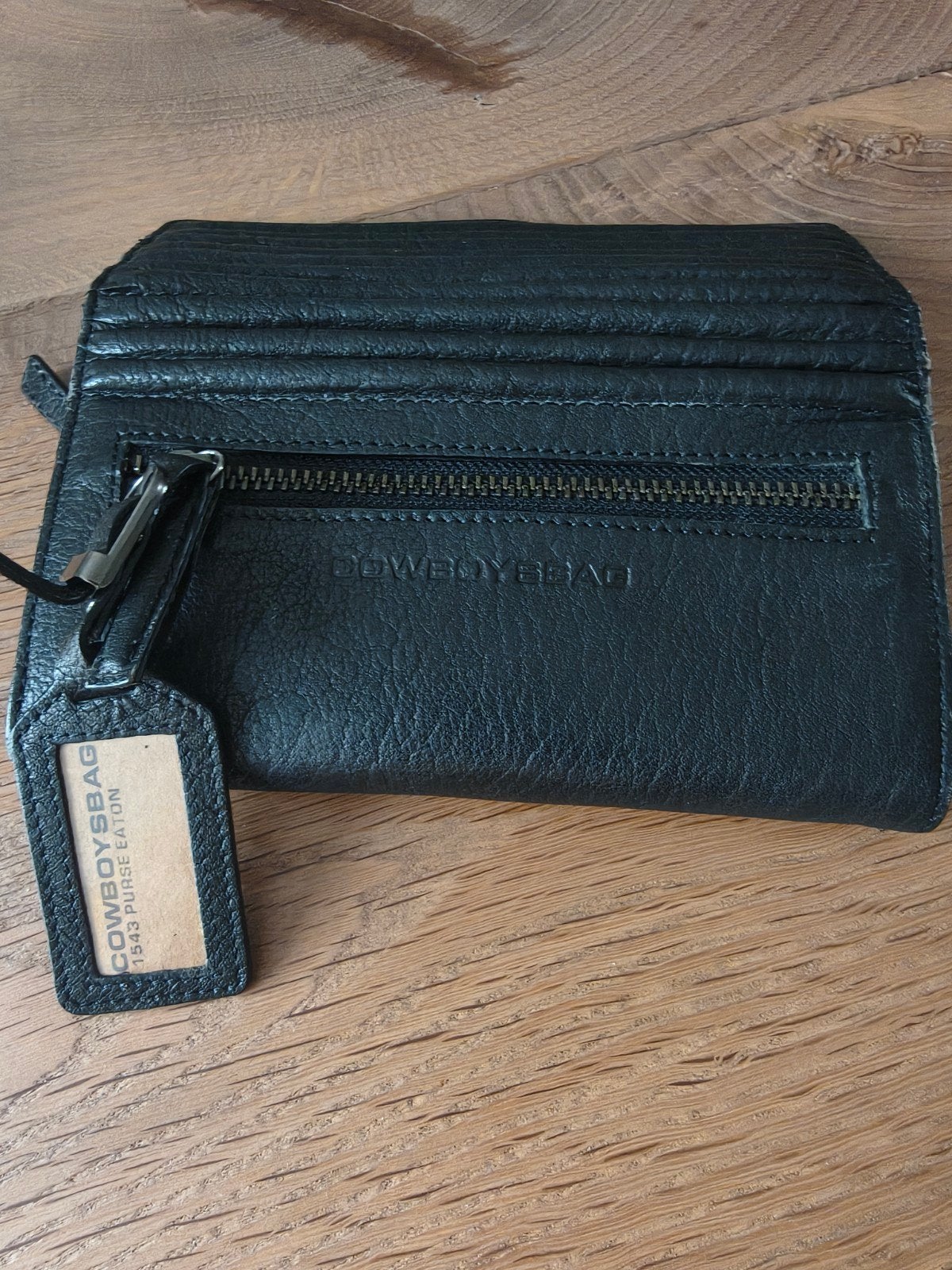 Cowboysbag lederen portemonne, Overige merken, Zwart, Ophalen of Verzenden, Zo goed als nieuw