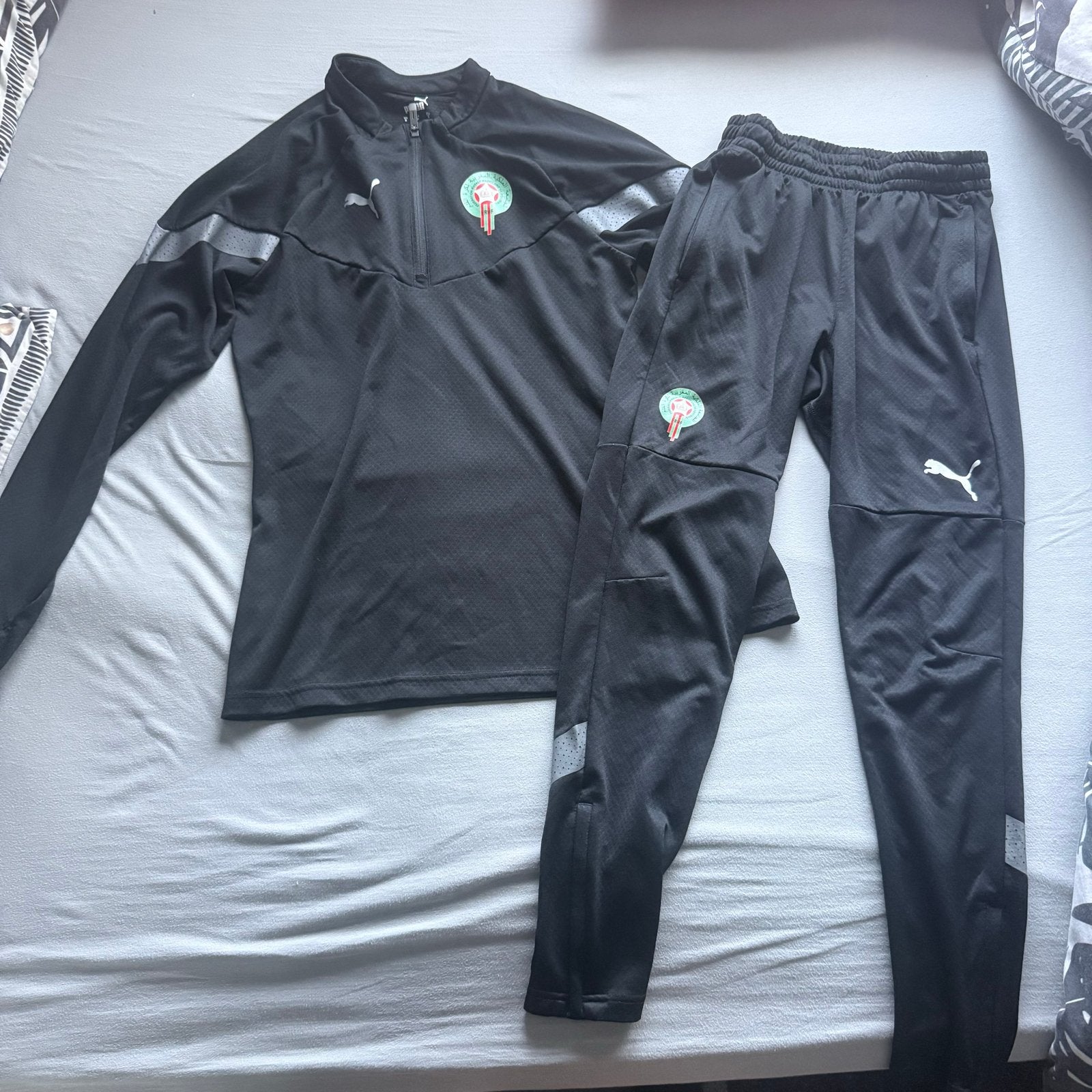Puma Marokko Trainingspak Maat S, Zwart, Ophalen of Verzenden, Zo goed als nieuw, Voetbal