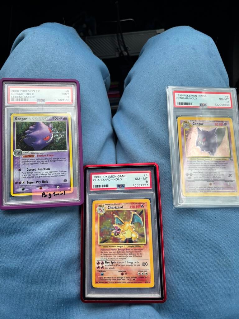 Gengar vintage psa9 charizard psa 8 gengar psa 8, Ophalen of Verzenden, Zo goed als nieuw