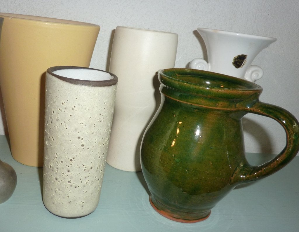 VAZEN porselein en aardewerk 5 st. bloemvazen, Huis en Inrichting, Woonaccessoires | Vazen, Ophalen of Verzenden, Zo goed als nieuw