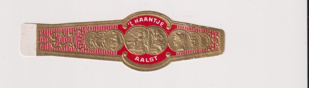 sigarenbanden - 'T HAANTJE AALST, Ophalen of Verzenden, Zo goed als nieuw, Sigarenbandjes