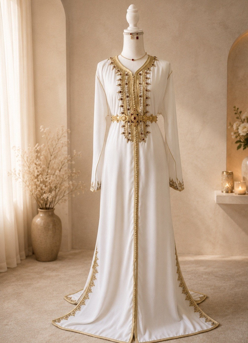 kaftan te HUUR, Ophalen, Zo goed als nieuw, Maat 38/40 (M), Overige typen