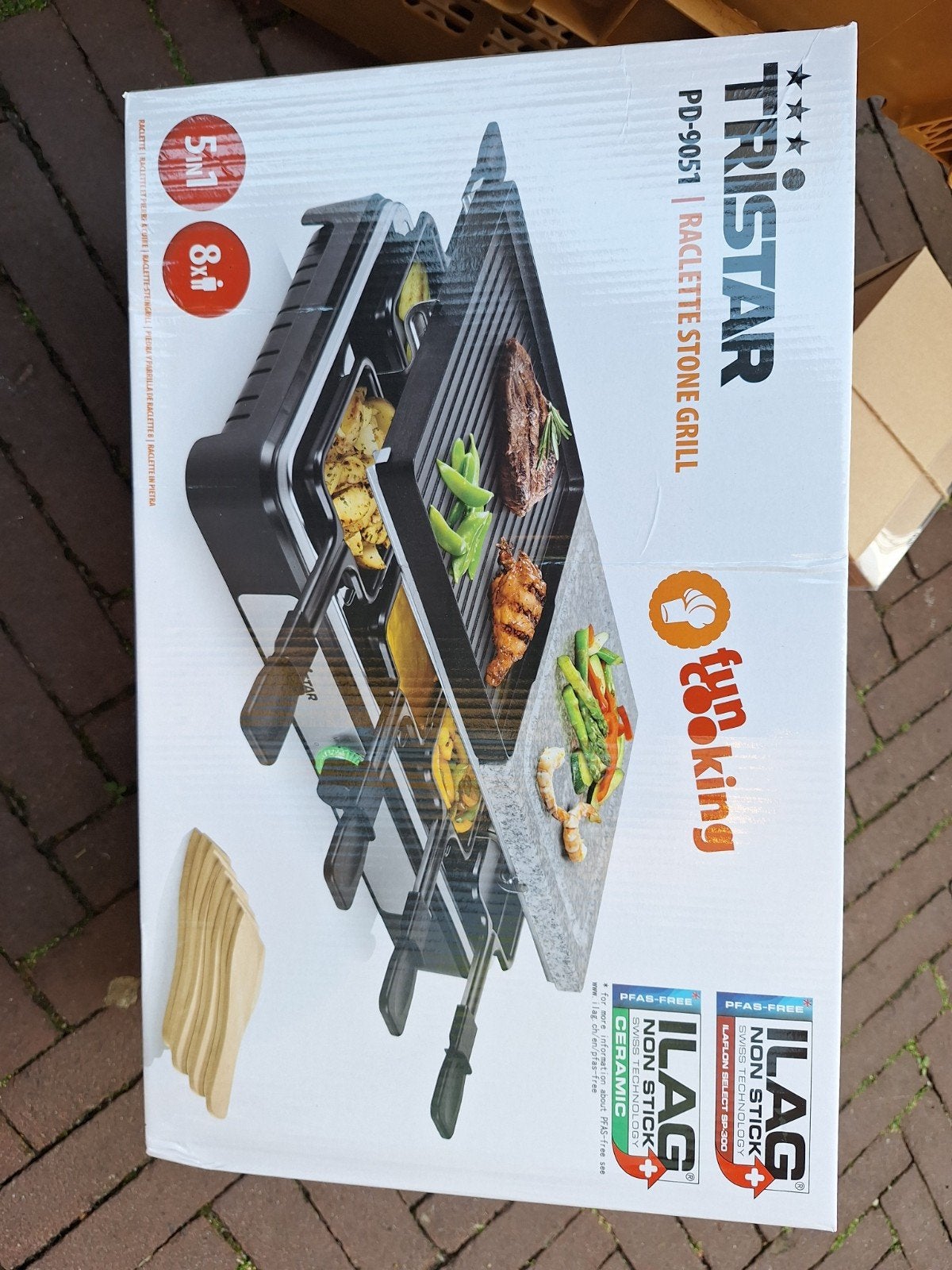 Tristar Raclette Stone Grill PD-9051 - Nieuw in doos, Ophalen of Verzenden, Nieuw, 4 t/m 7 personen