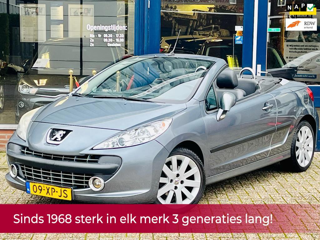 Peugeot 207 CC 1.6 VTi Féline AUTOMAAT! Leer l Airco ECC l, Auto's, Peugeot, Gebruikt, Zwart, 4 cilinders, Cabriolet