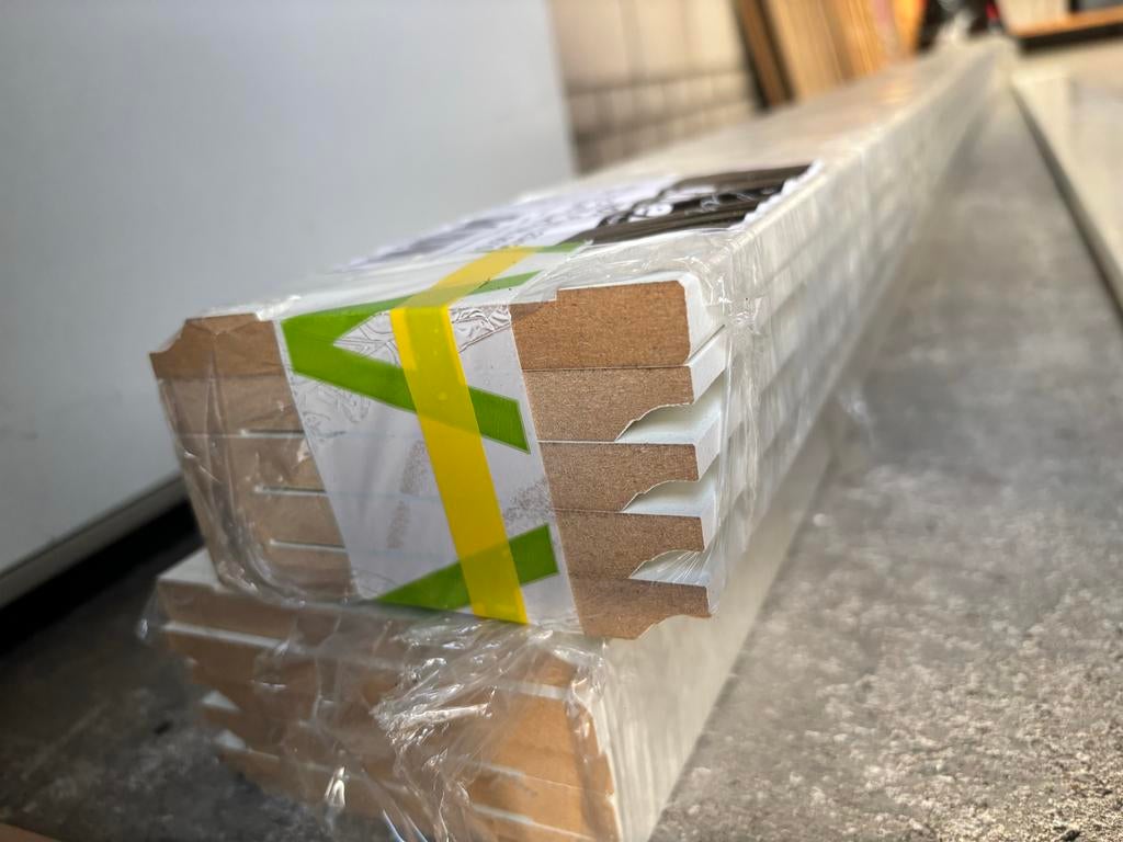 Moderne MDF Plinten 12x120mm ral 9010, Ophalen, Nieuw, Mdf, 200 tot 250 cm