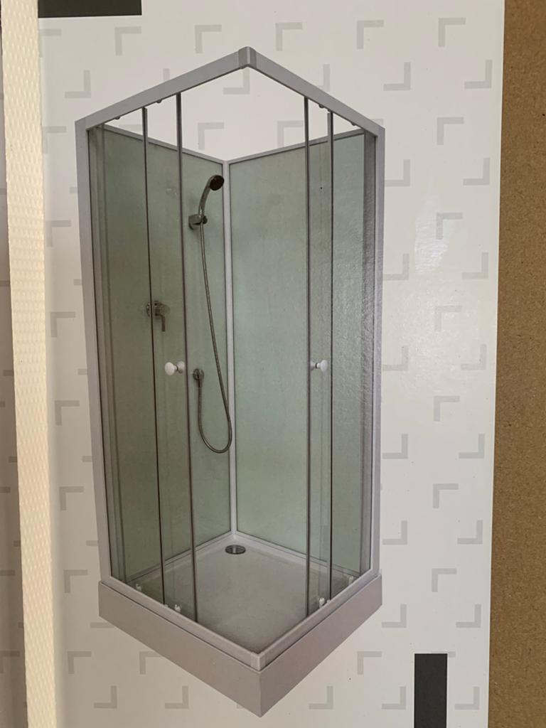 Nieuwe vrijstaande douchecabine 80x80 cm met doucheset, Doe-het-zelf en Verbouw, Sanitair, Ophalen, Nieuw