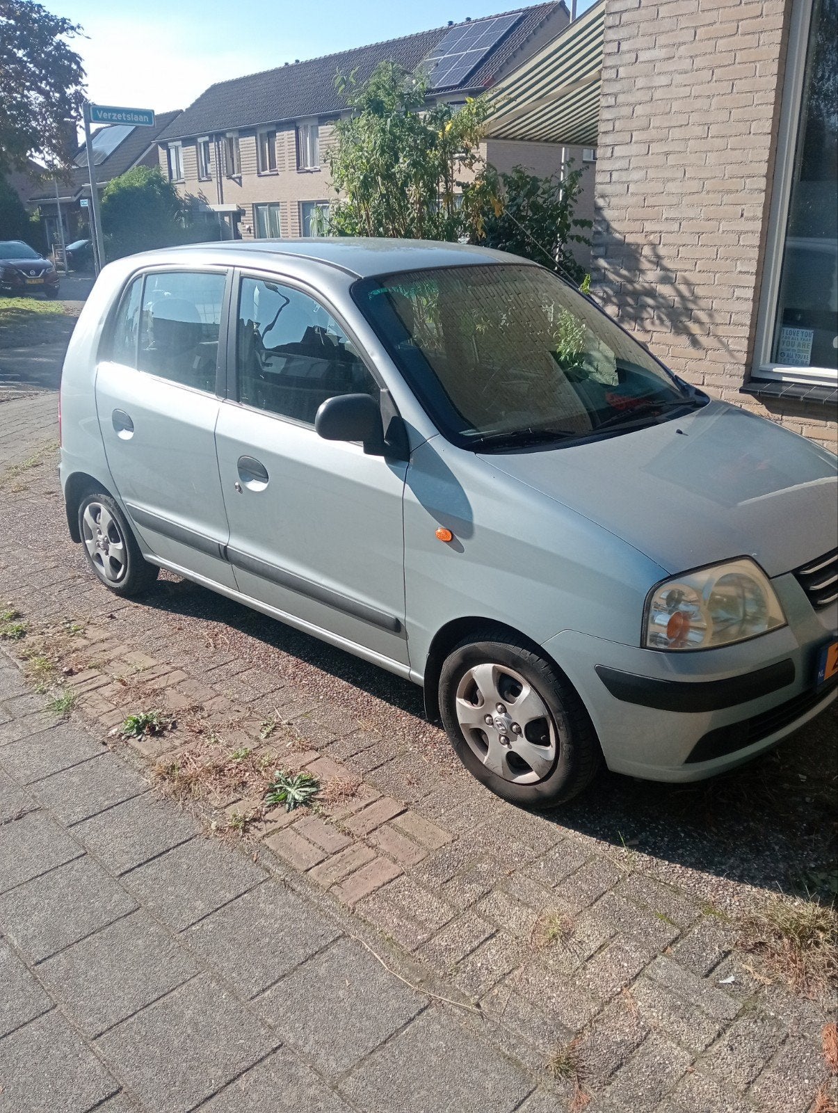 Hyundai Atos 1.1 2004 Grijs, Auto's, Voorwielaandrijving, 31 €/maand, 4 cilinders, Origineel Nederlands