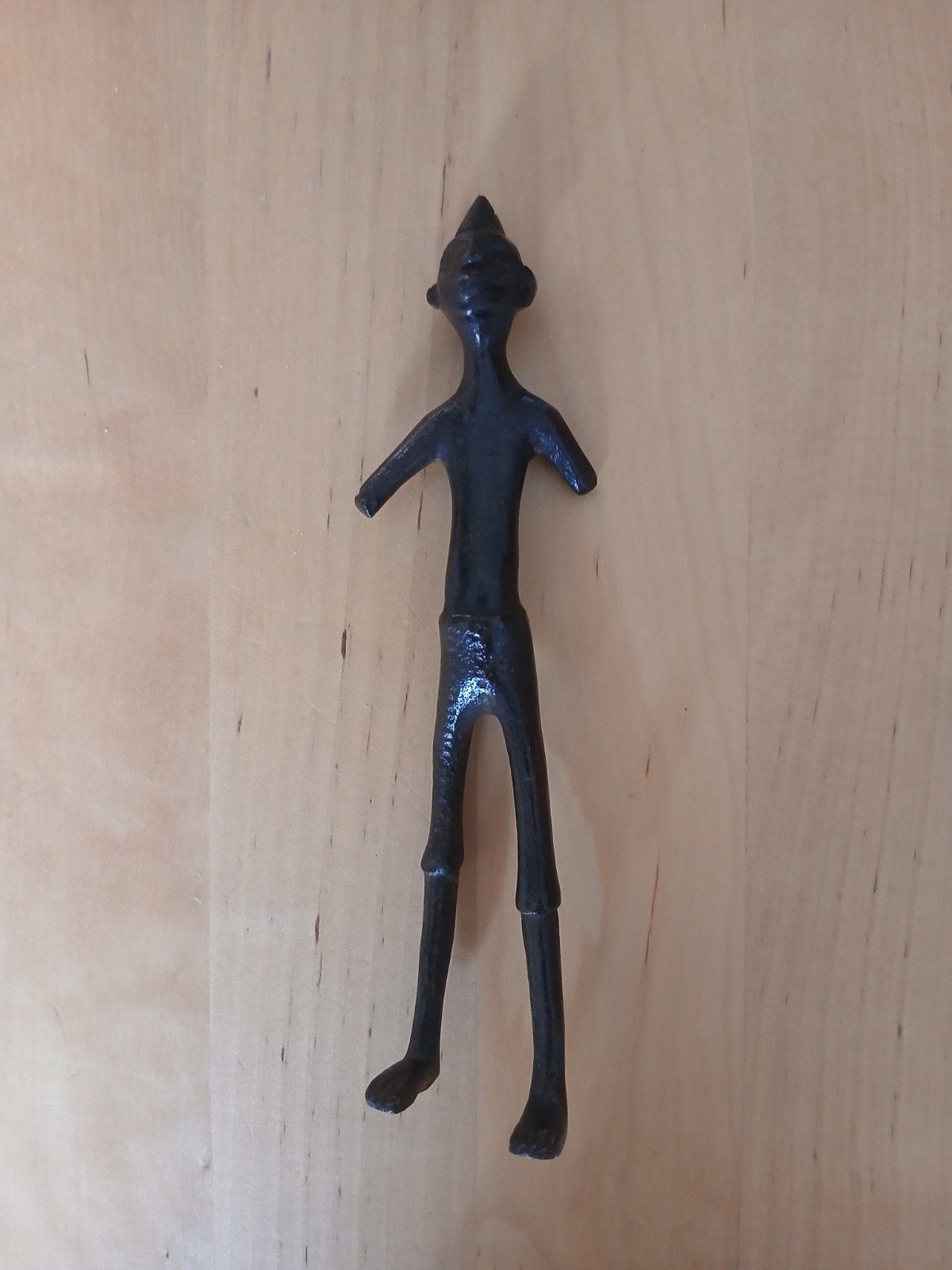 Antiek bronzen beeldje, Ophalen of Verzenden, Gebruikt, Mens
