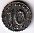 10  pfennig  1948  A  Oost - Duitsland. km. 3, Ophalen of Verzenden, Duitsland, Losse munt