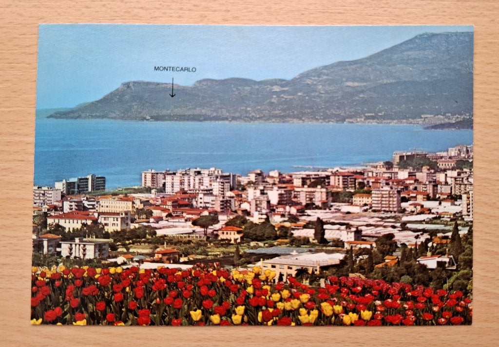 ansichtkaart Monaco - Riviera del Fiori - uit 1961, Verzenden, 1960 tot 1980, Ongelopen, Frankrijk
