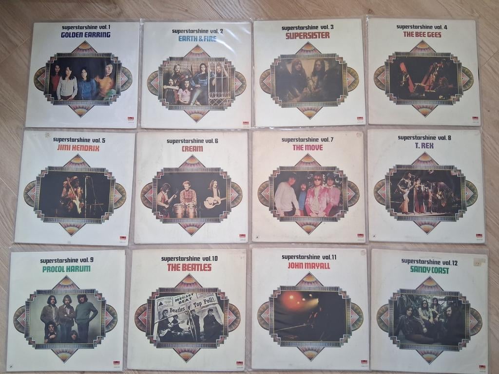 Superstarshine vol. 1 t/m 12 LP's, Cd's en Dvd's, Vinyl | Rock, Gebruikt, Poprock, 12 inch, Ophalen of Verzenden