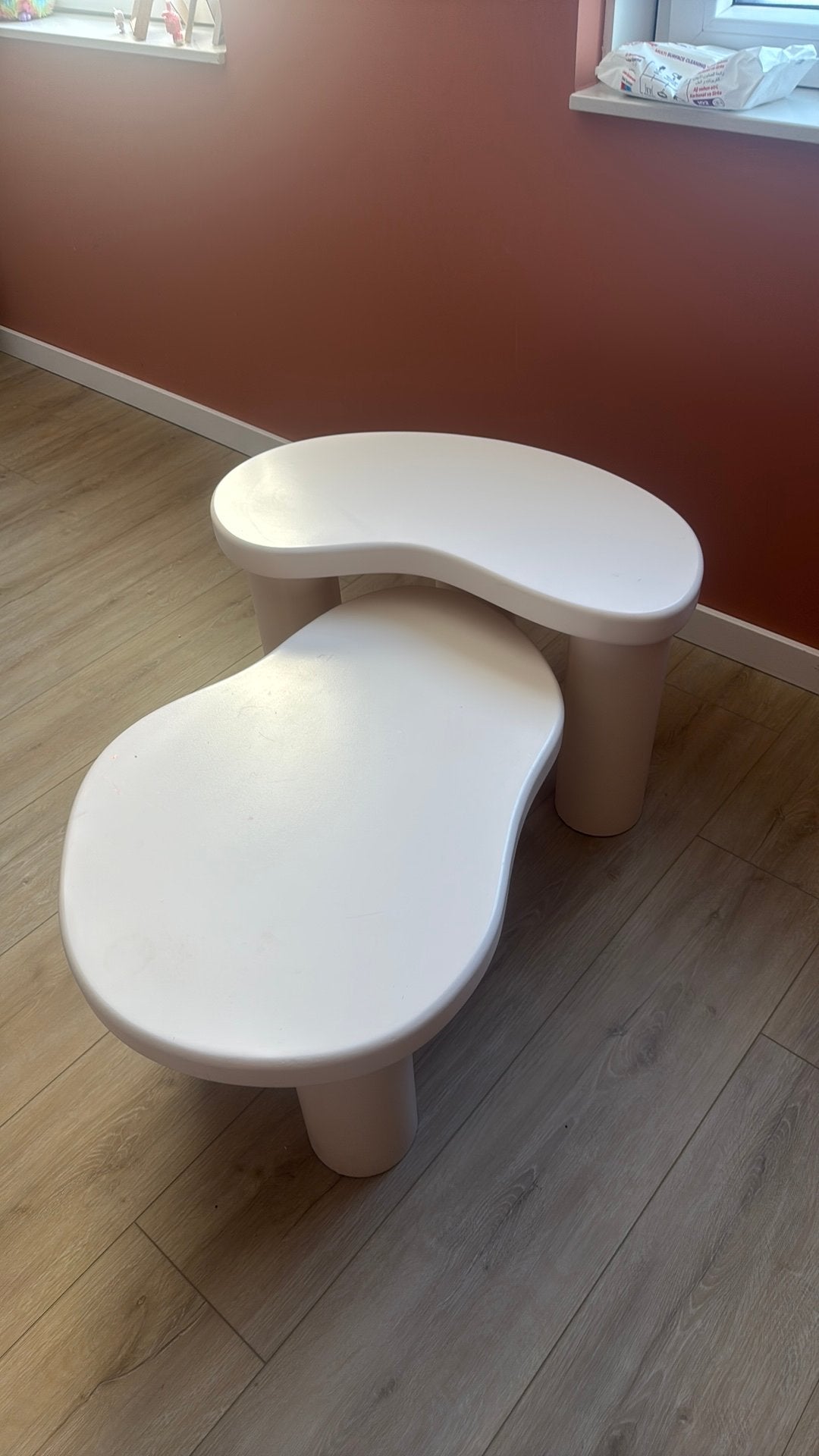 Bijzettafel salontafel, Huis en Inrichting, Ophalen, Zo goed als nieuw, Rond, 55 tot 75 cm