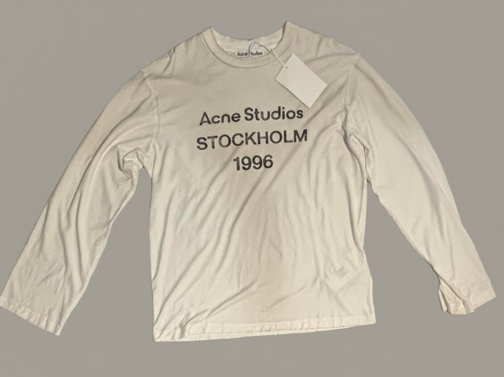 Acne Studios Longsleeve wit Maat M, Kleding | Dames, T-shirts, Maat 38/40 (M), Wit, Ophalen of Verzenden, Zo goed als nieuw