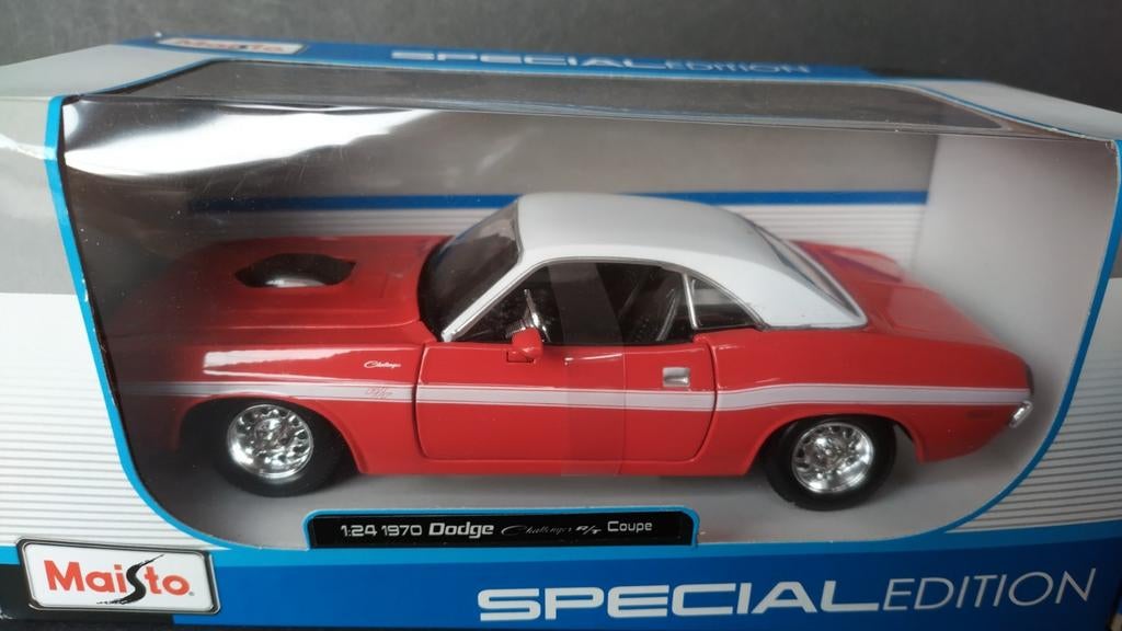 Dodge Challenger RT 1970 1:24 Maisto Pol, Maisto, Auto, Verzenden, .