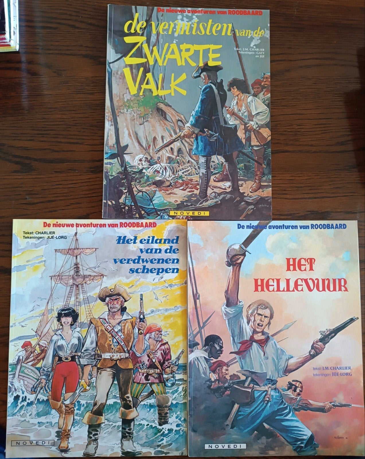De Nieuwe Avonturen van Roodbaard - 3 strips, Meerdere stripboeken, Ophalen of Verzenden, J.M. Charlier