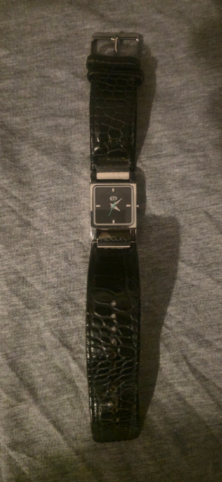 Vintage Rip Curl Mercury Horloge – Vierkant Zwart, Overige merken, Staal, Polshorloge, Ophalen of Verzenden
