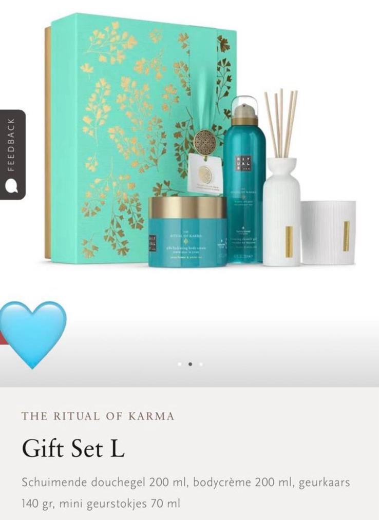 Rituals Karma Giftset L 🩵🎁 Nieuw!, Ophalen of Verzenden, Nieuw, Bad & Douche