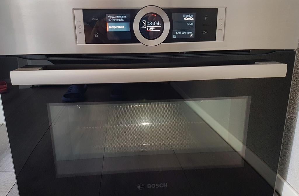 Siemens combi oven/magnetron, Zo goed als nieuw, Oven met grill, Inbouw, 45 tot 60 cm
