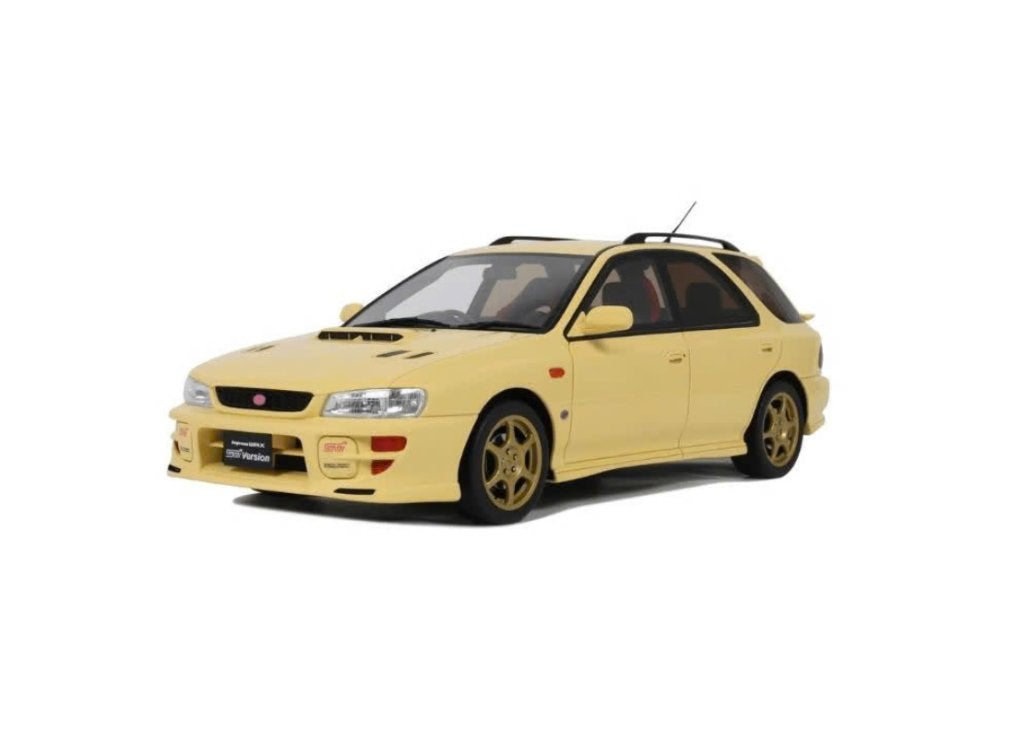 Subaru Impreza WRX STI VI Sport Wagon geel 1999 1/18 OT1198, Ophalen of Verzenden, Nieuw, Auto, OttOMobile