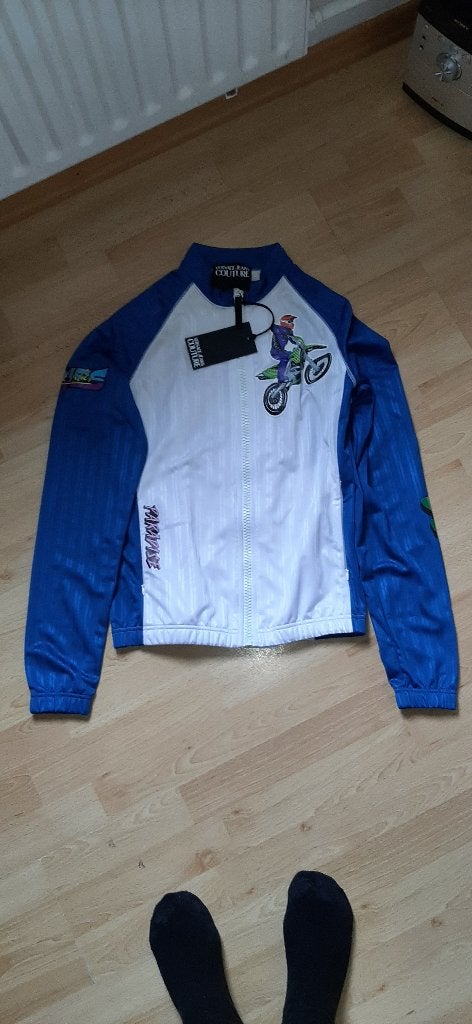 Versace lichtgewicht motorcross jas vest trui sweater M, Maat 48/50 (M), Wit, Nieuw, Ophalen of Verzenden