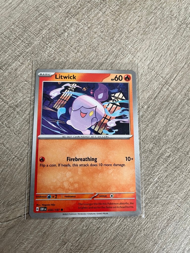 Litwick 036/197 Obsidian Flames - Pokémon Kaart, Ophalen of Verzenden, Nieuw, Losse kaart