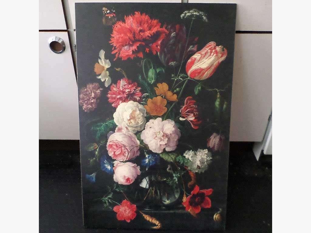 Bloemen schilderij 90x60 Jan Davidsz De Heem, RijksMuseum j9, Antiek en Kunst, Ophalen of Verzenden