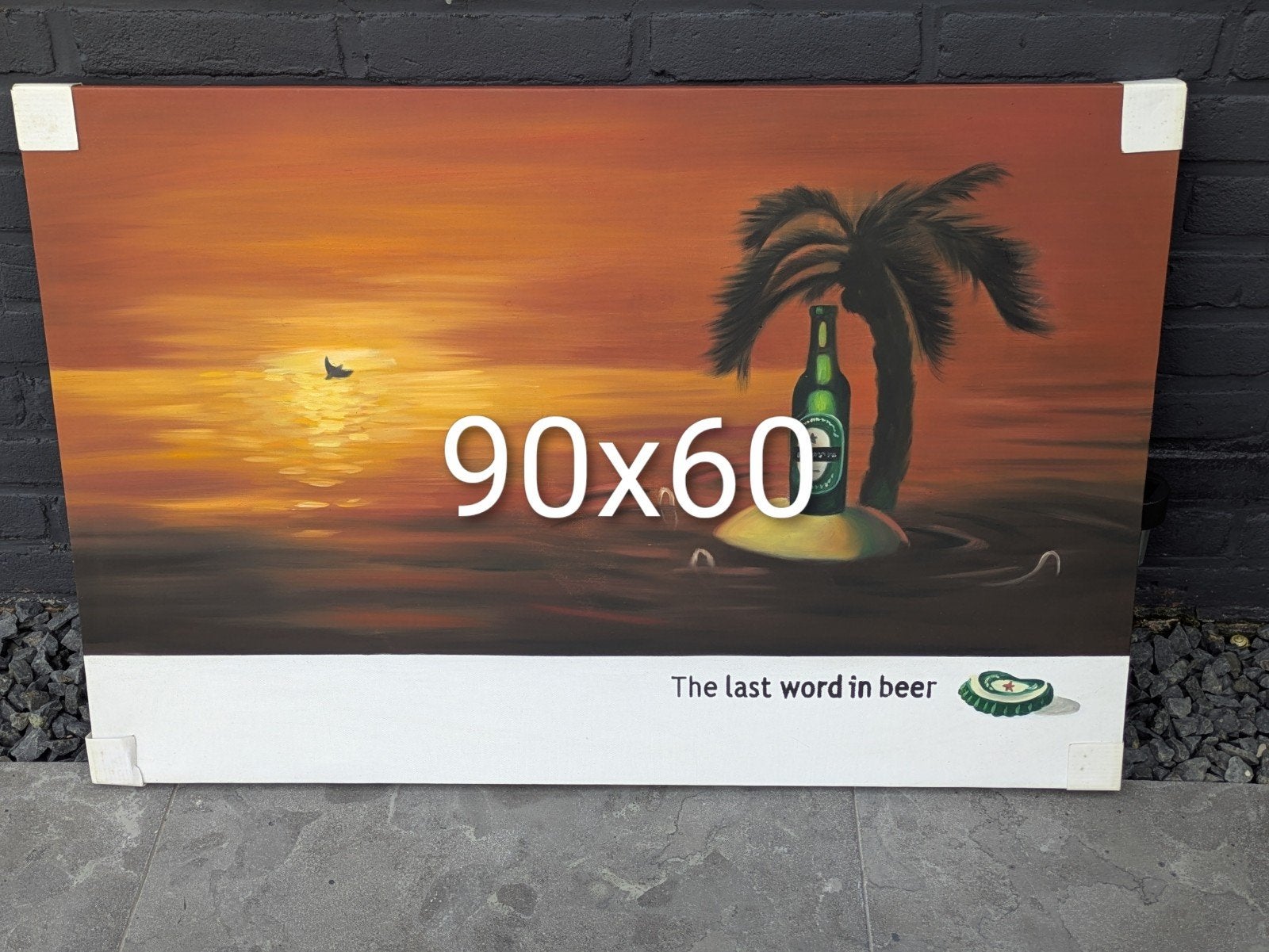 Heineken en Corona canvasdoeken 90x60, 50 – 75, Nieuw, Ophalen of Verzenden, 75 tot 100 cm