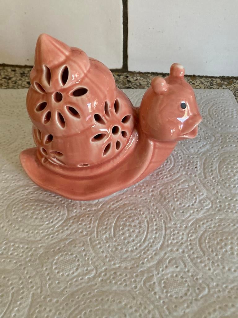 Beeld slak roze, Ophalen of Verzenden, Zo goed als nieuw, Dier