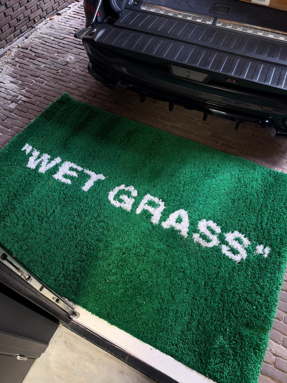 Off White kleed Wet Grass Vloerkleed